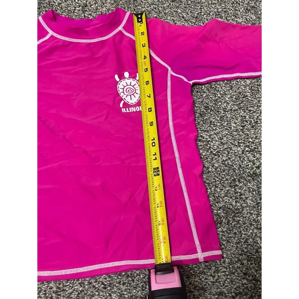 Costalista pink Illinois Turtle long sleeve protective swim shirt / rash guard M